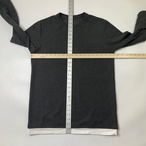 Allsaints Sweatshirt Mens S Small Gotham Grey Longline Fit Long Sleeve Crew Neck - Picture 3 of 10